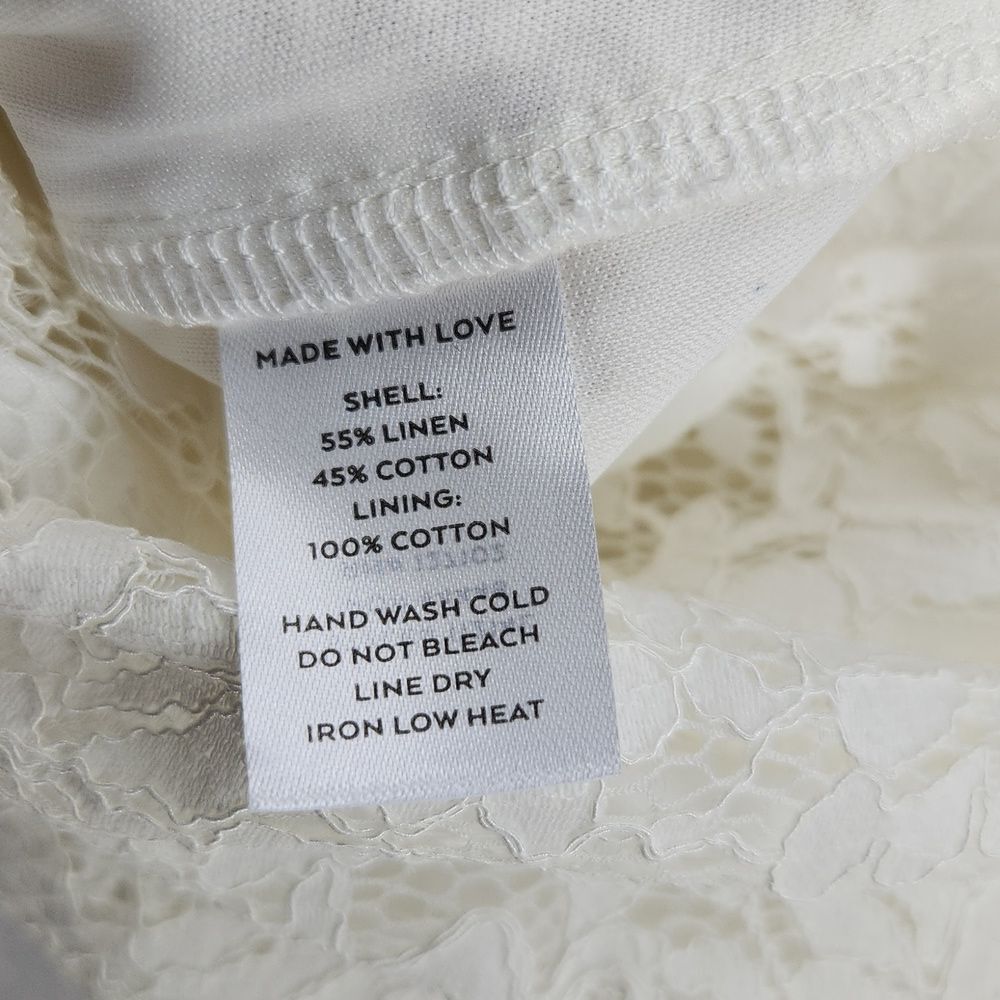 Lulu's NWT Strapless Lace Mini Dress Style #11214L Cream Ivory Medium - Picture 7 of 8